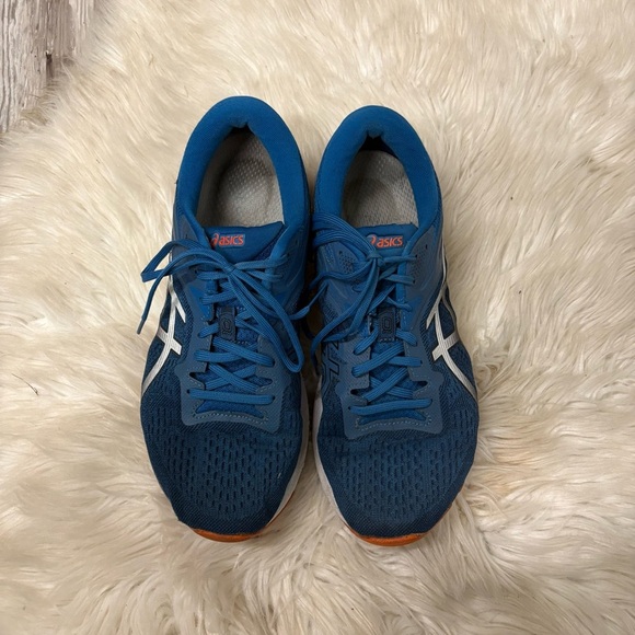 ASICS GT-1000 10 (2E WIDE blue and orange sneakers 10 w - Picture 3 of 8